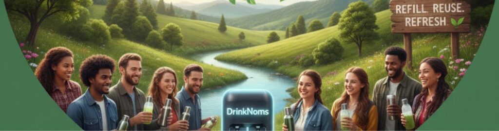 The Environmental Impact of Beverage Packaging & How DrinkNoms Tackles It-- read more on blog of drinknoms.com