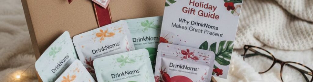 Holiday Gift Guide: Gifting Wellness — Why DrinkNoms Makes A Great Present- read more drinknoms