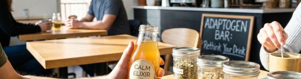 How Adaptogens Like Ashwagandha & L-Theanine Are Reshaping Drinks- read more on drinknoms blog